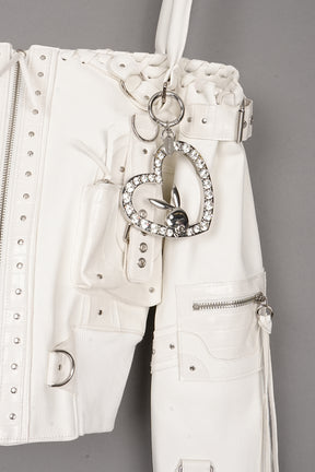 OFF SHOULDER HANDBAG JACKET WHITE - ONE-OFF