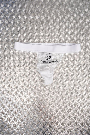 SLIPPERY LACE THONG - pouch panty