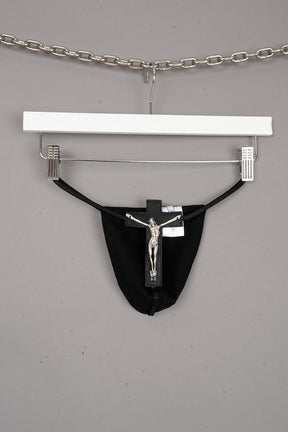CRUCIFIX POUCH THONG x