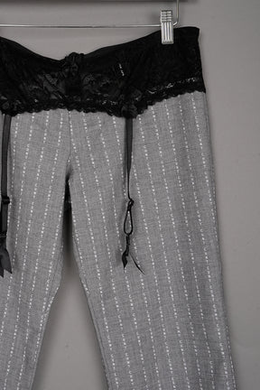 CUNT PRINT CAPRI PANTS GREY - ONE-OFF