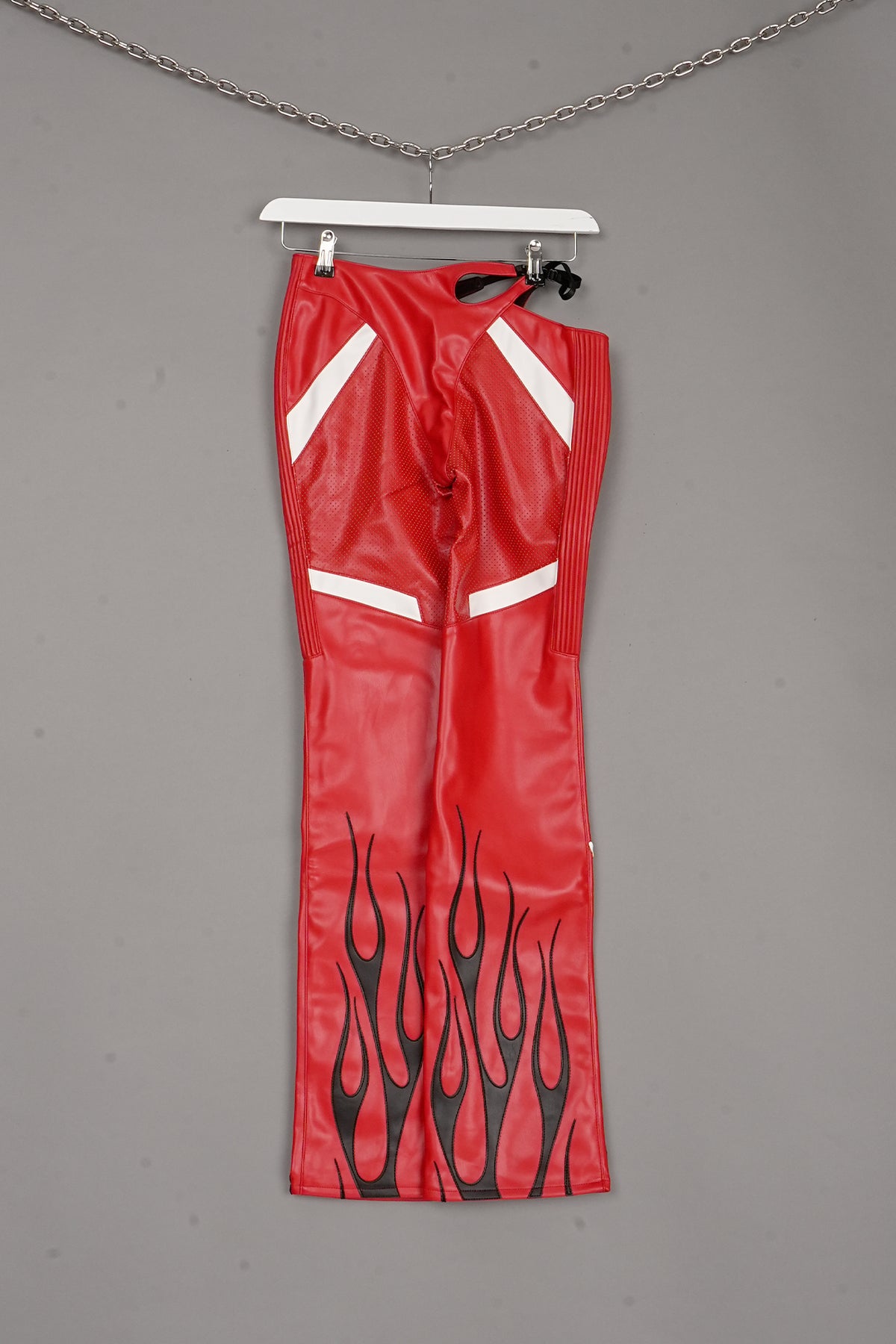 Hollywood Asymmetric Moto Trousers x red