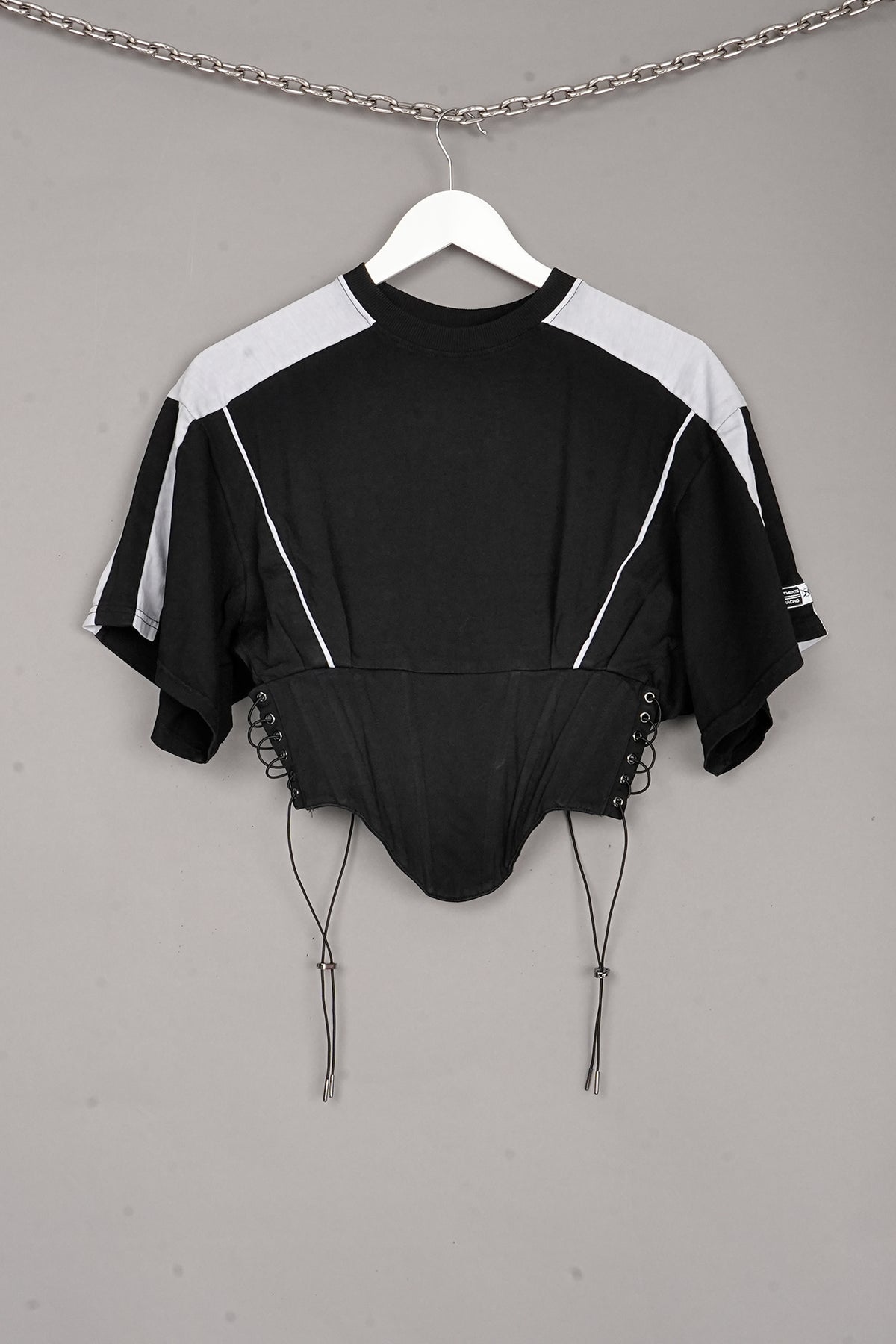 Team Player Corset T-Shirt x black washed