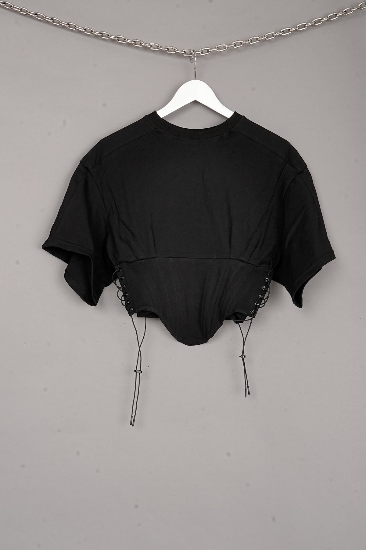 Team Player Corset T-Shirt x black washed