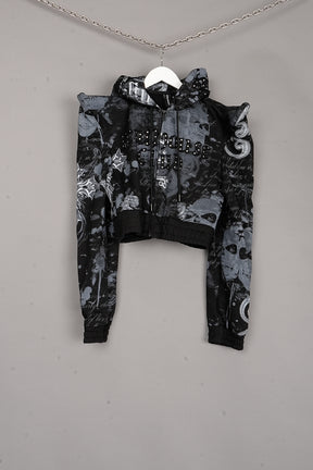 Penthouse Zip Jacket x black print