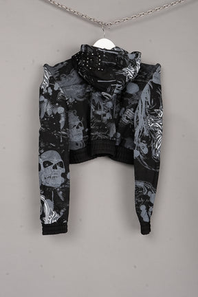 Penthouse Zip Jacket x black print