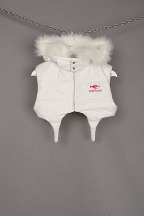 Born To Ride Puffer Vest WHITE X
