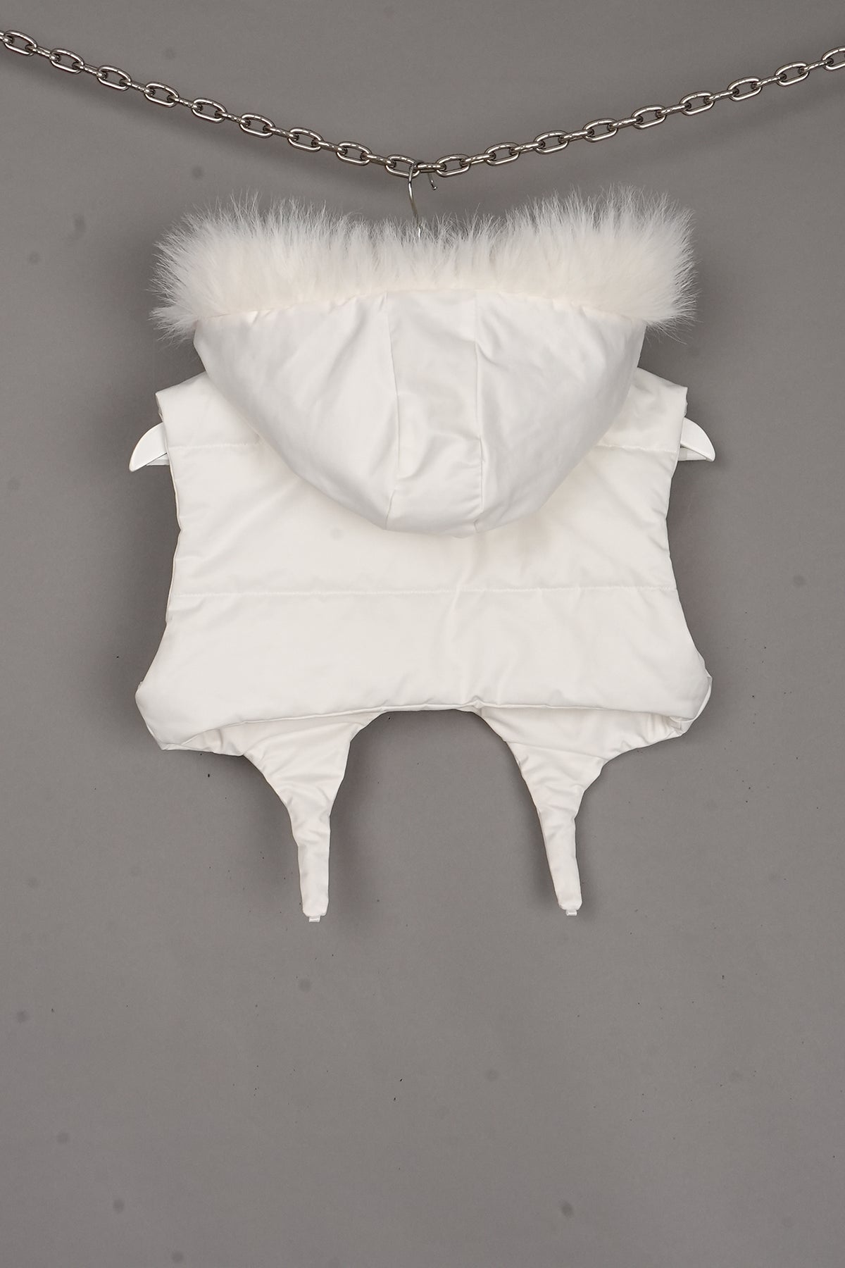 Born To Ride Puffer Vest WHITE X