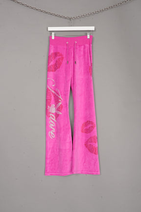 J'adore Velour Flare Pants PINK X