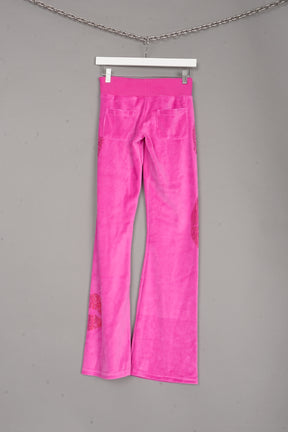 J'adore Velour Flare Pants PINK X