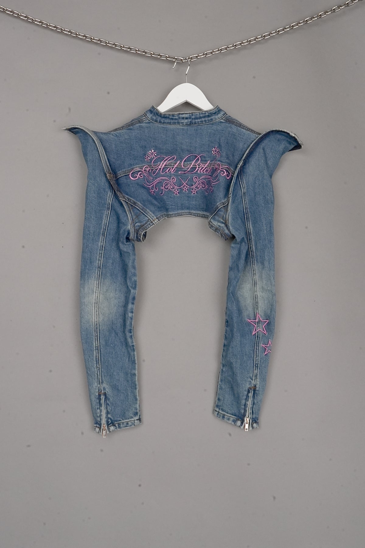 Spike Denim Bolero Jacket BLUE X