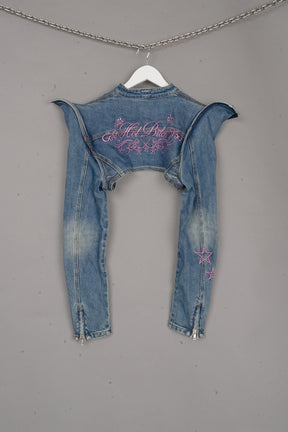 Spike Denim Bolero Jacket BLUE X