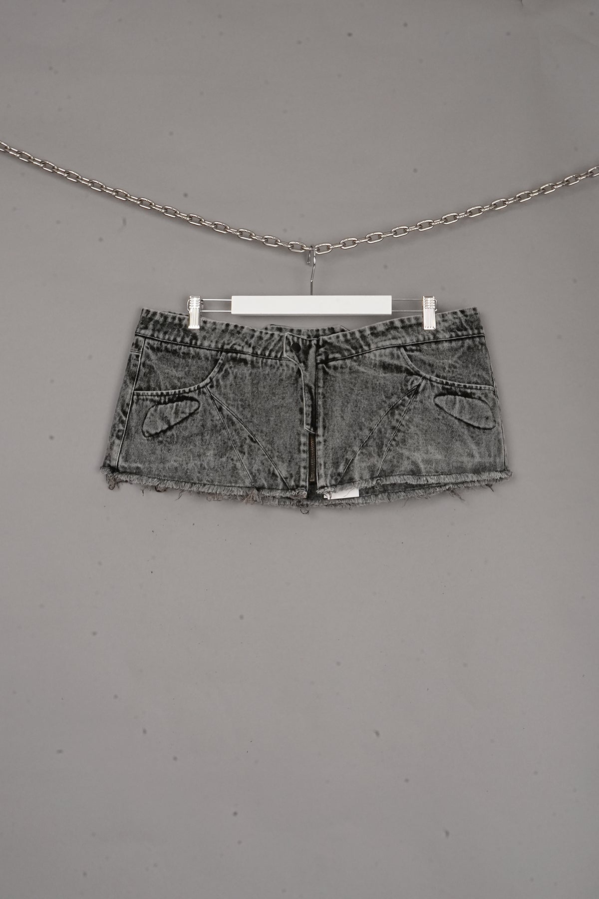 Denim Mini Skirt BLACK X
