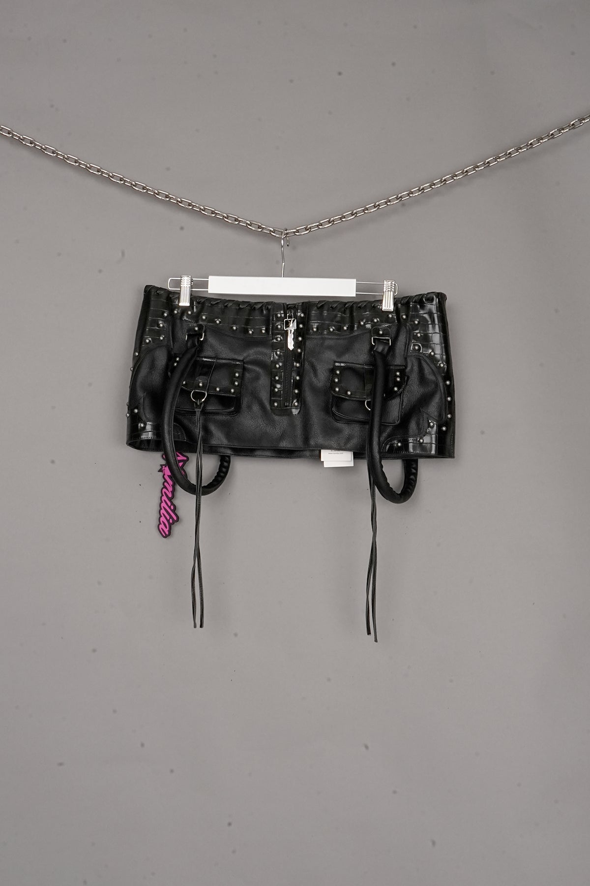 Deconstructed Handbag Skirt BLACK X