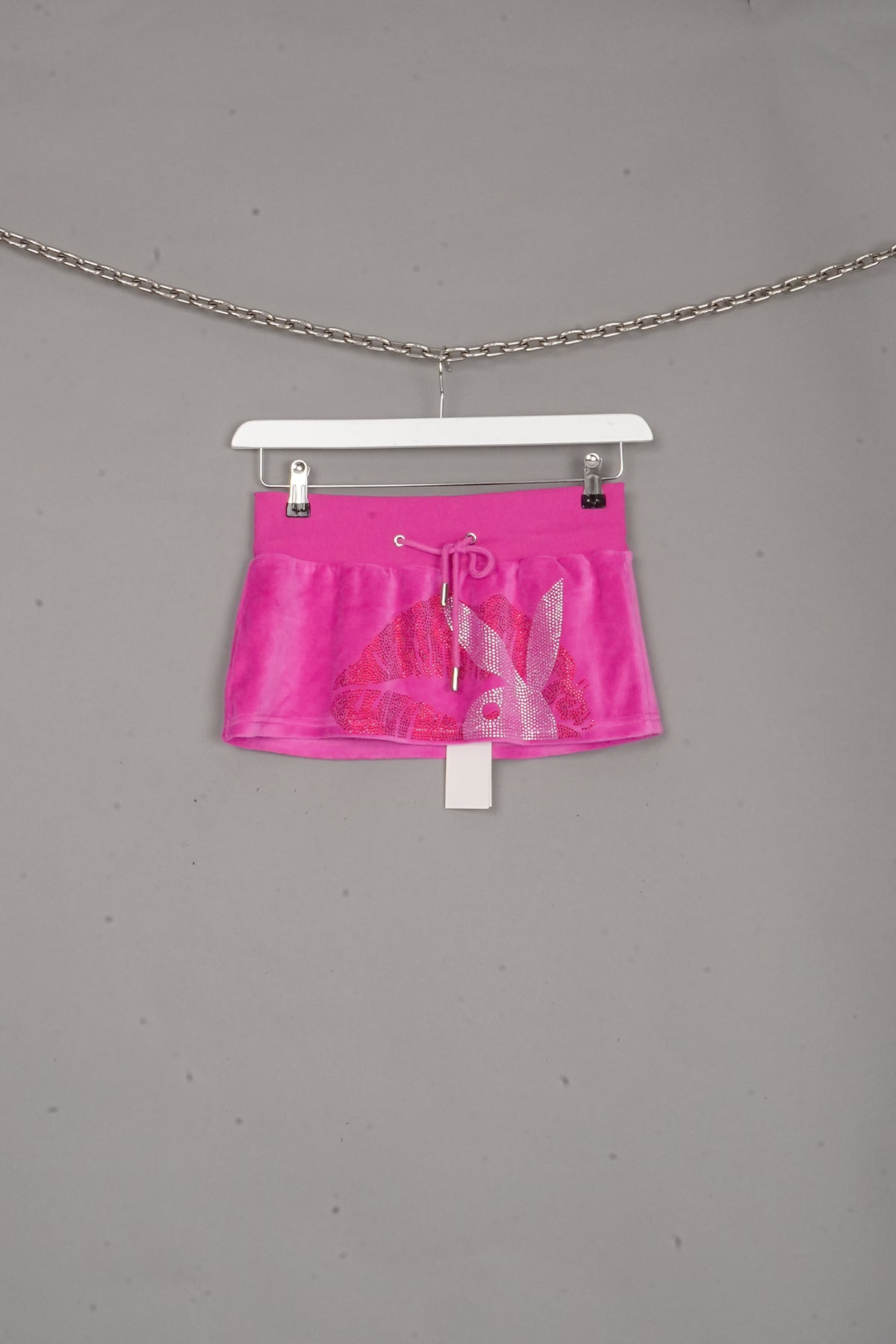 Bunny Velour Mini Skirt PINK X