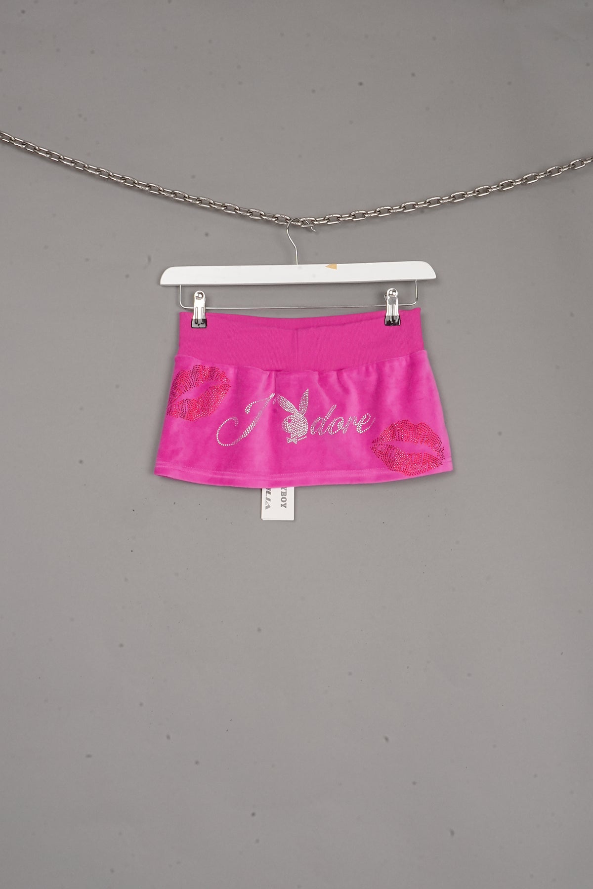 Bunny Velour Mini Skirt PINK X