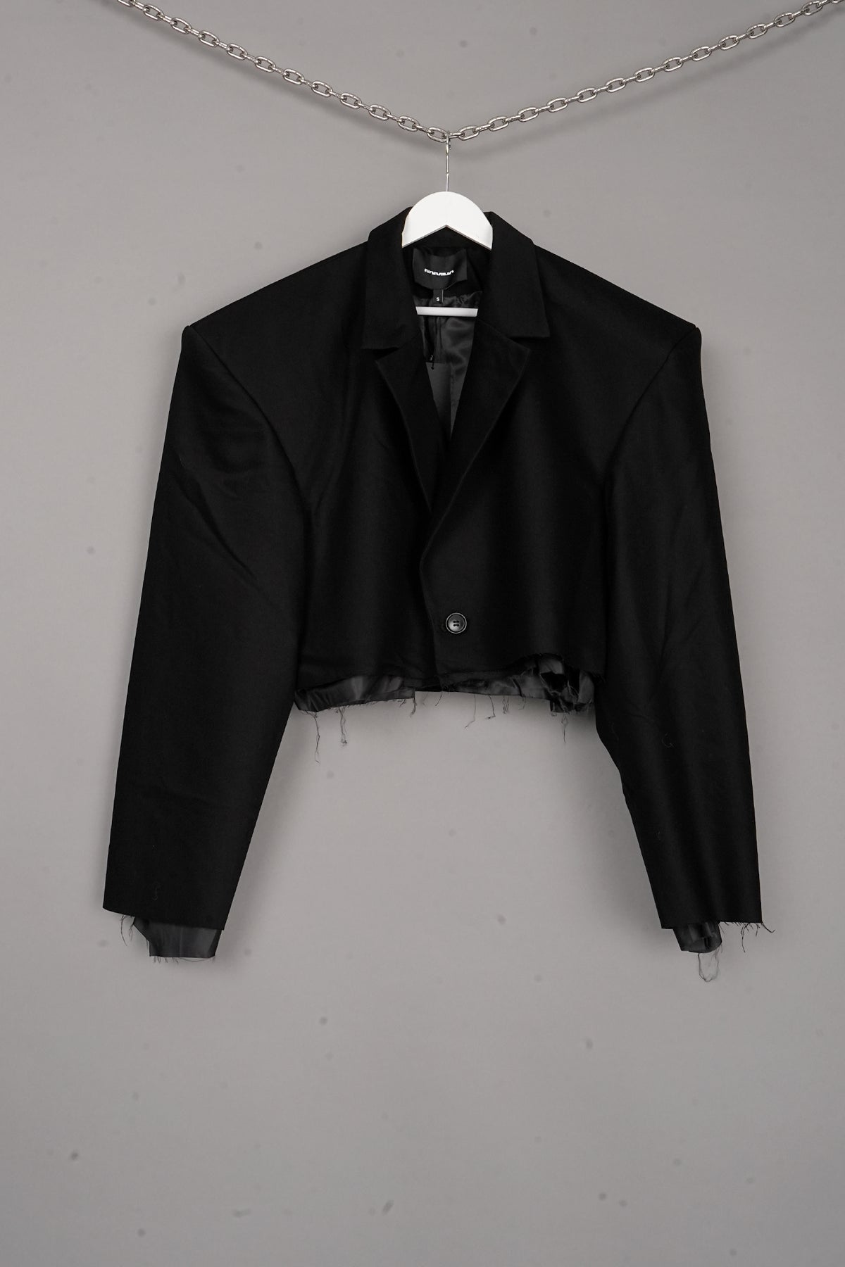 OVERSIZED CROP BLAZER BLACK