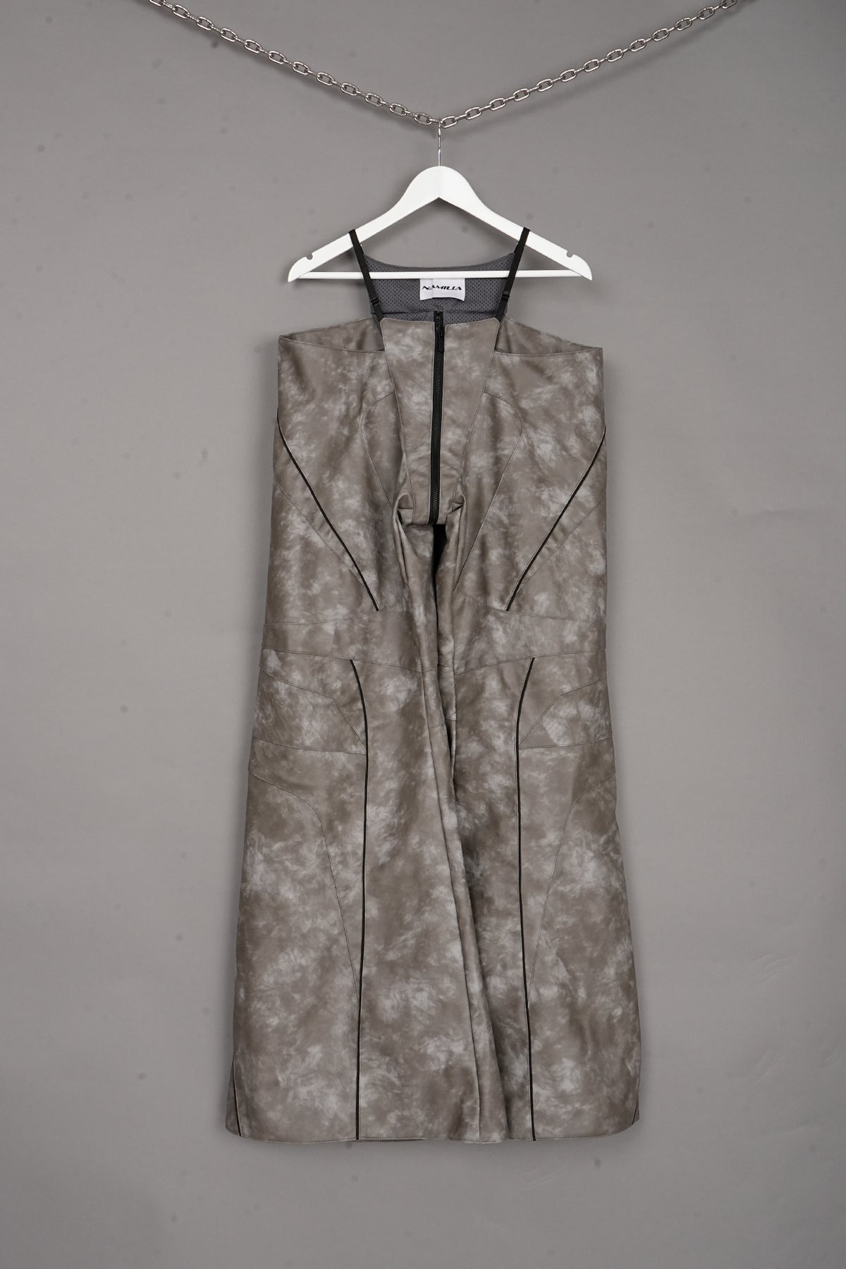 OVERSIZED MOTO THONG PANTS GREY