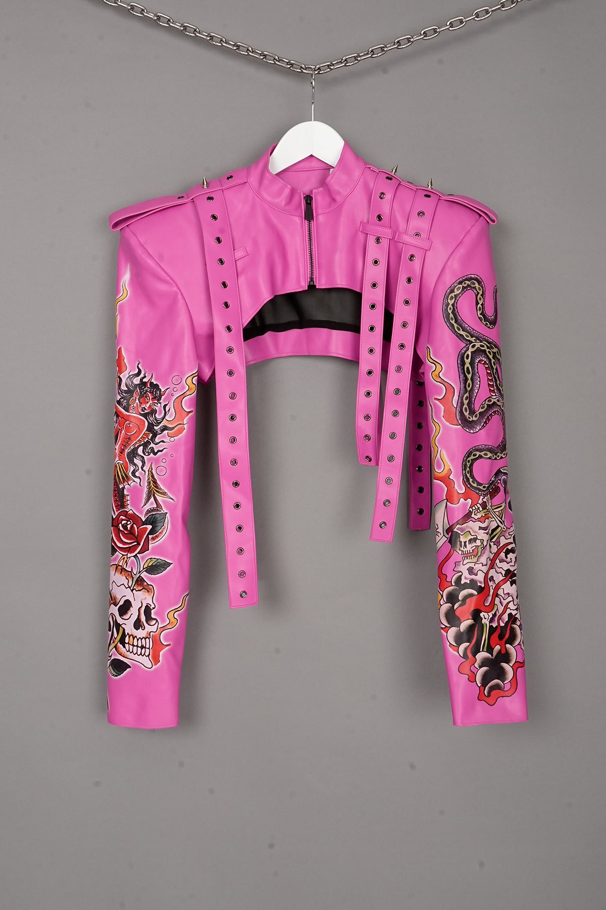 ED HARDY CROP JACKET PINK
