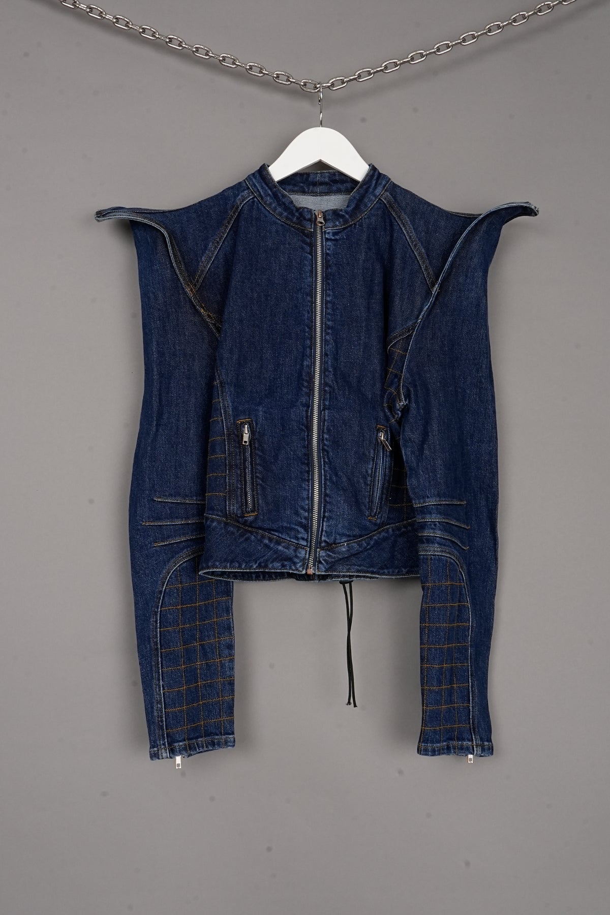 DENIM MOTO JACKET BLUE  - ONE-OFF