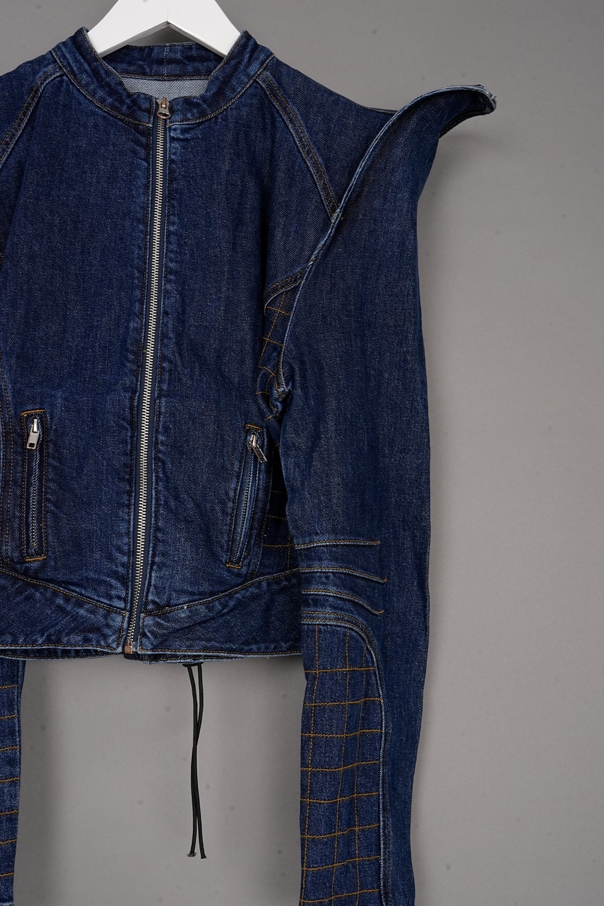 DENIM MOTO JACKET BLUE  - ONE-OFF