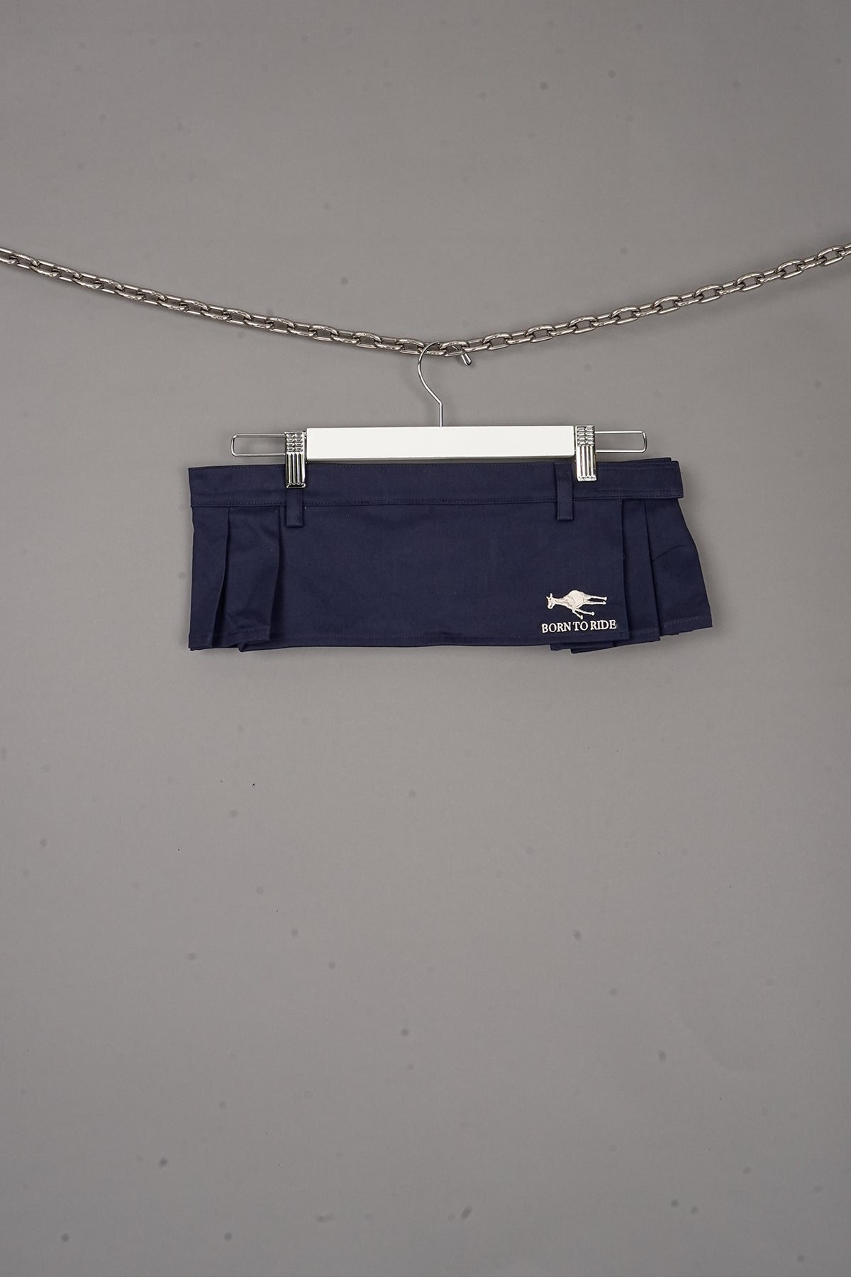PLEATED MINI SKIRT BLUE - ONE-OFF