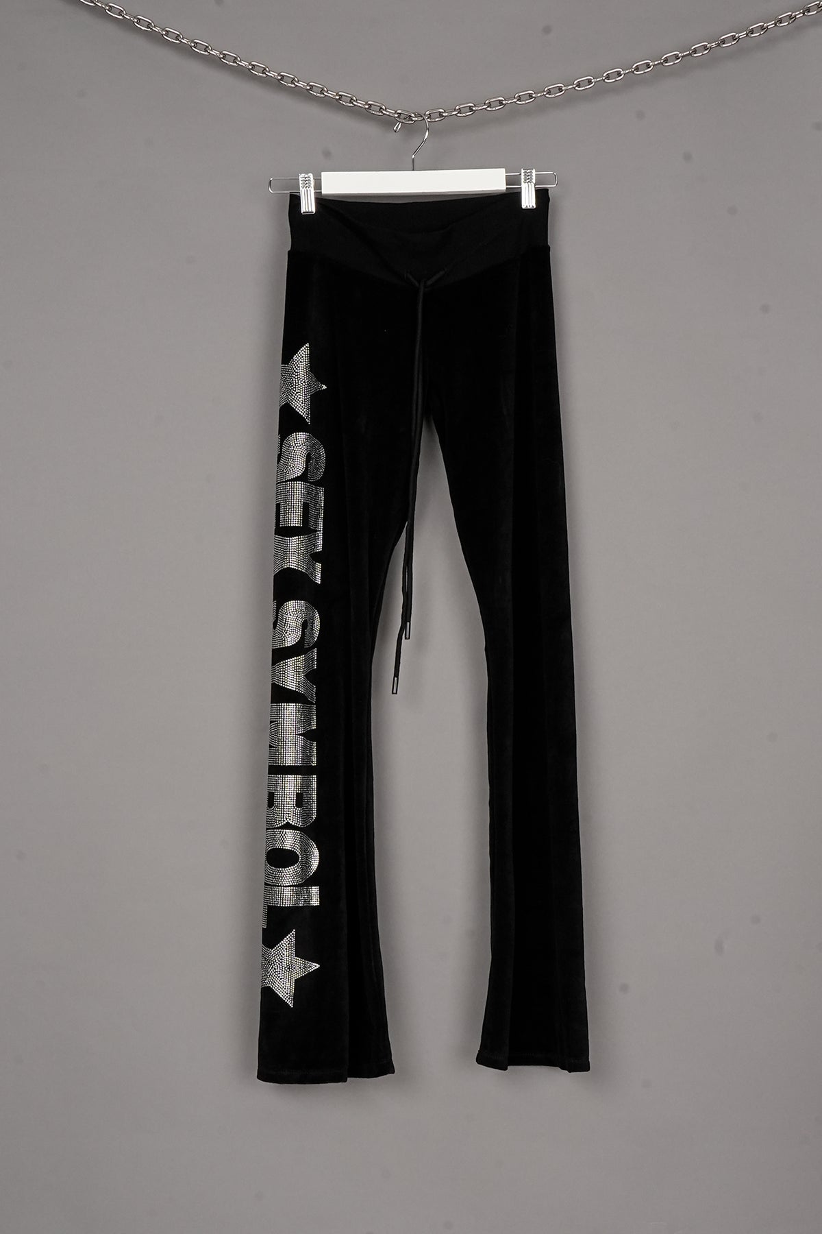 SEX SYMBOL VELOUR PANTS BLACK
