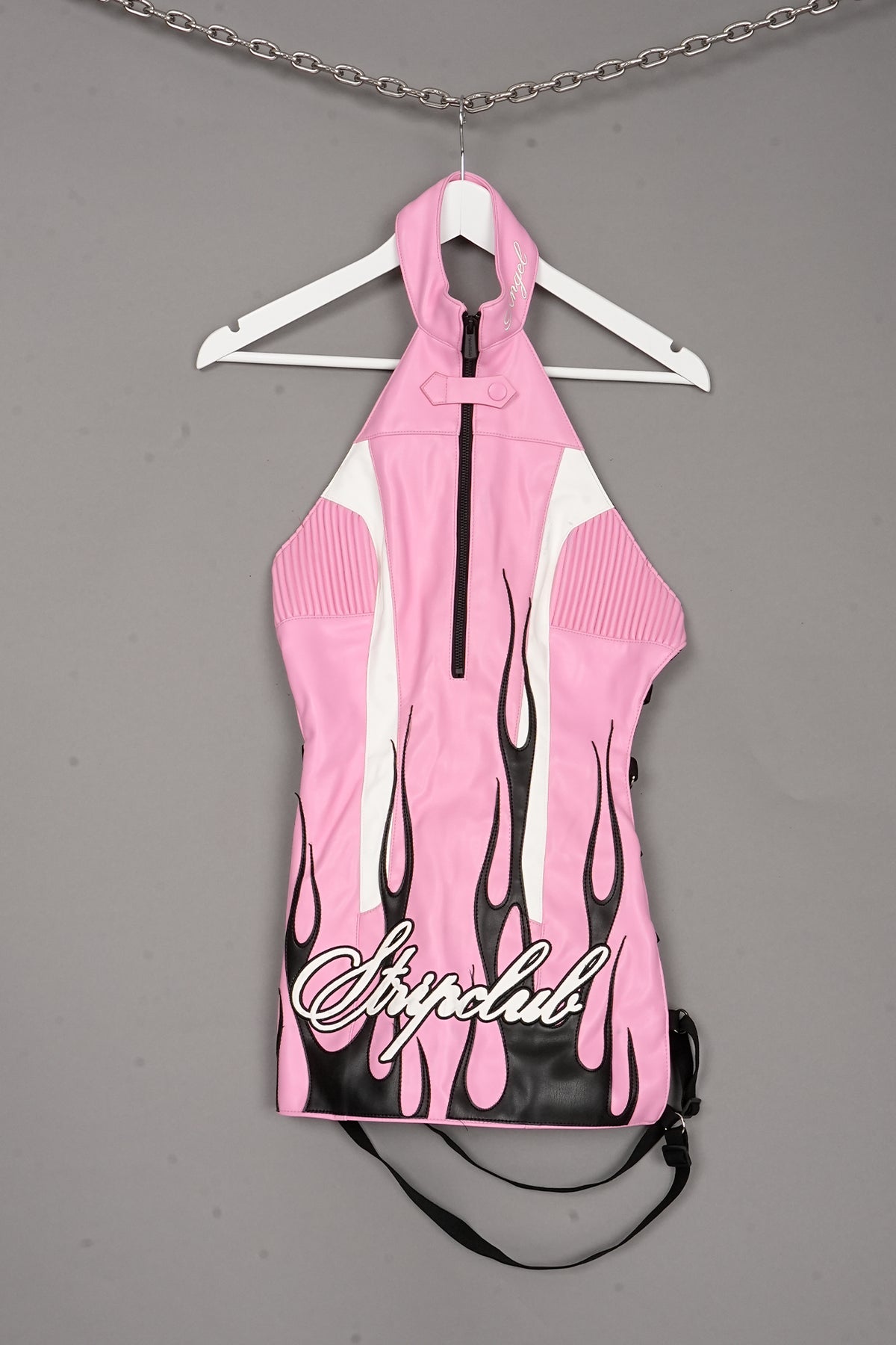 STRIPCLUB BACKLESS DRESS PINK  -ONE-OFF
