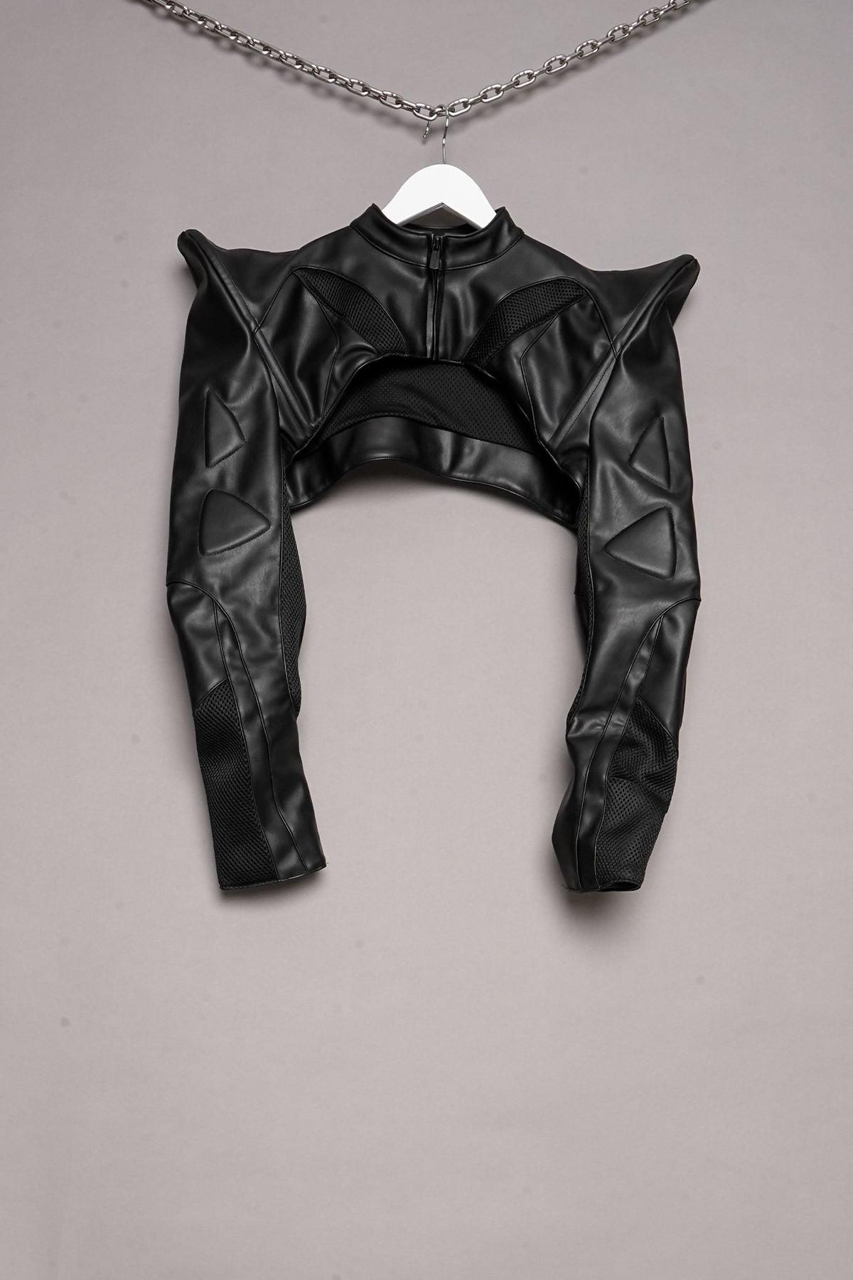 OCTANE MOTO SPIKE BOLERO JACKET - BLACK