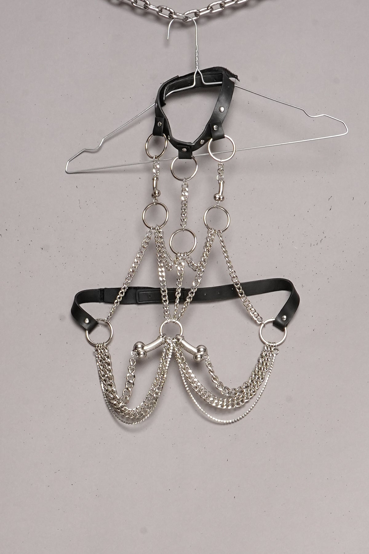 ONE OFF DICK METAL CHAIN CHEST HARNESS