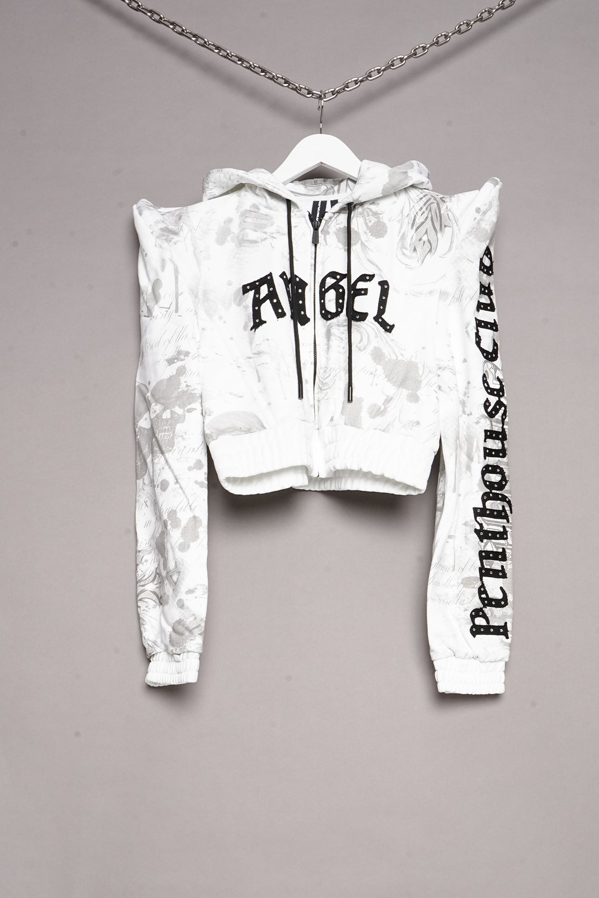 PENTHOUSE ZIP JACKET  - WHITE PRINT