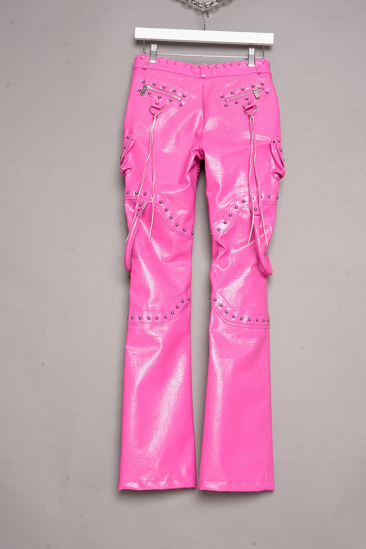PLAYBOY DECONSTRUCTED HANDBAG PANTS - PINK