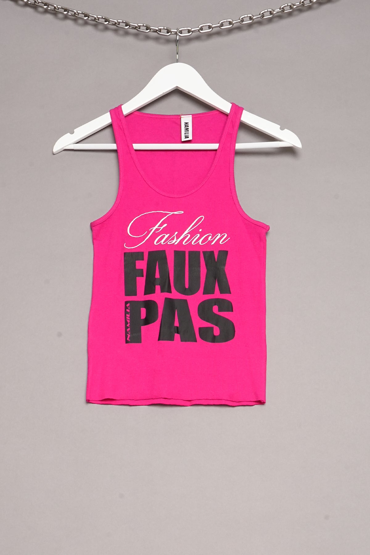 RUNWAY FASHION FAUX PAS TANK TOP PINK